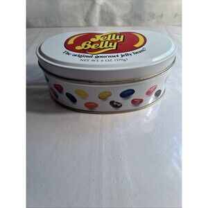 Jelly Belly Collectible Tin 6" x 3.5" x 2.5" Container for Jelly Beans - Vintage